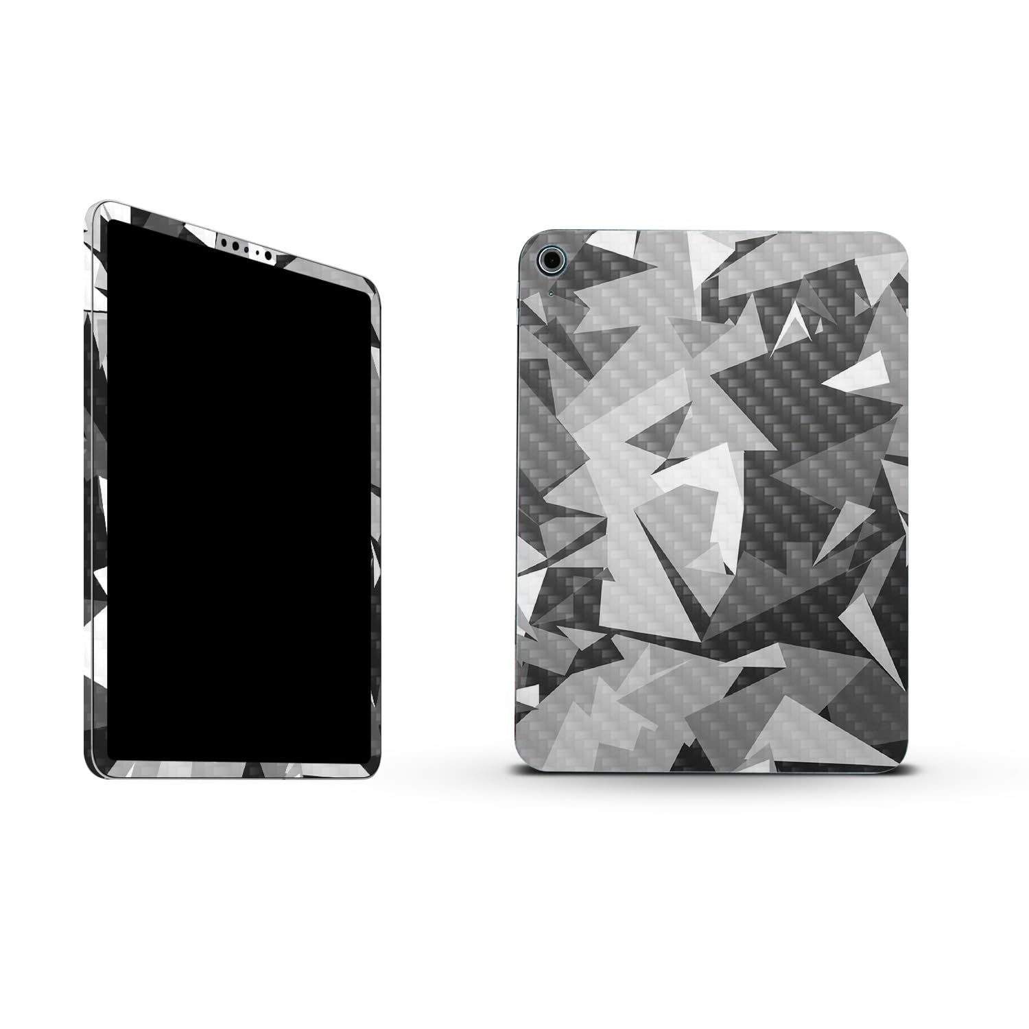 MightySkins Carbon Fiber Skin Compatible with Apple iPad 10.9" 10th Gen (2022) Full Wrap Kit - Mono Camo | Protective, Durable Textured Carbon Fiber Finish | Easy to Apply | Made in The USA