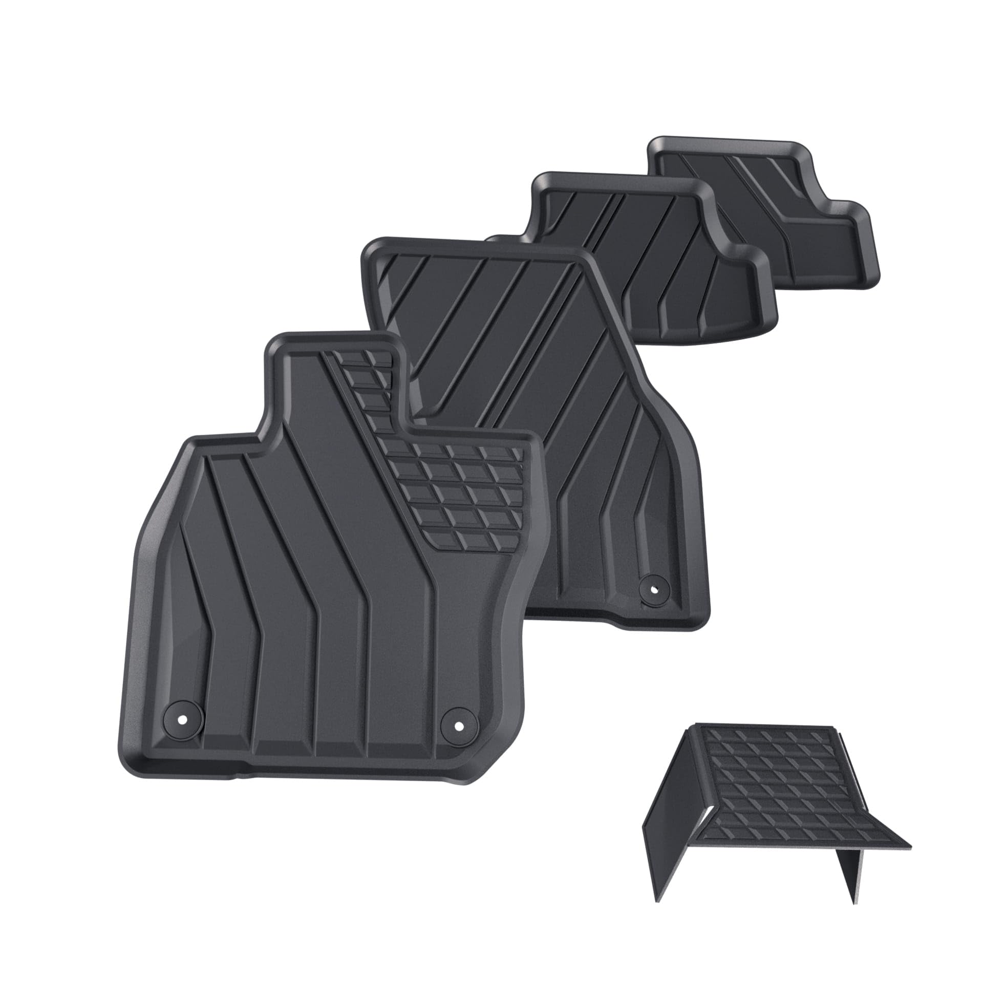 Mossa Alfombrillas de TPE adecuadas para VW Volkswagen T-Roc II SUV (2025- ) - alfombras para Coche - 5 pcs S