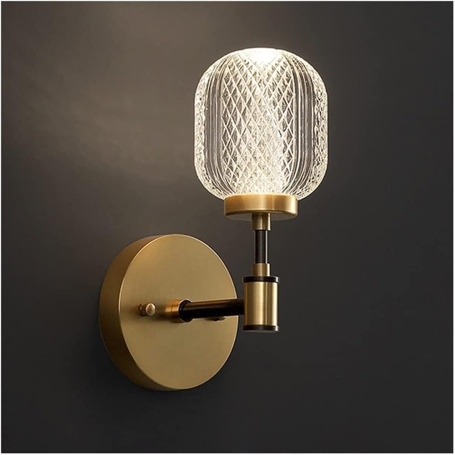 SMCCYYSD Sconces Lighting Crystal Wall Lamp Glass Globe Shade Lights with Brushed Brass Finish Sconce Led Vanity Light d Lantern for Any Space