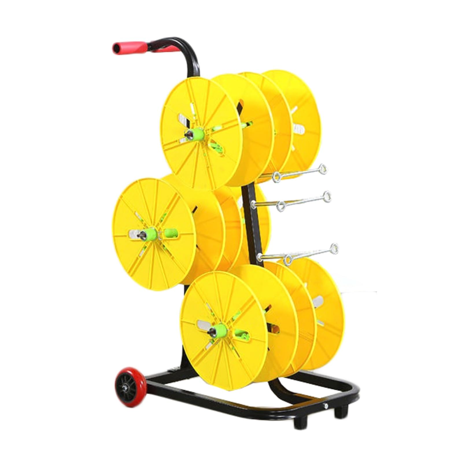 WDSOPK Wheeled Spool Holder 6 Axis Filament Storage Rack, Cable Dispenser with Locking Wheels - 300 Lb Capacity for Industrial Workplaces
