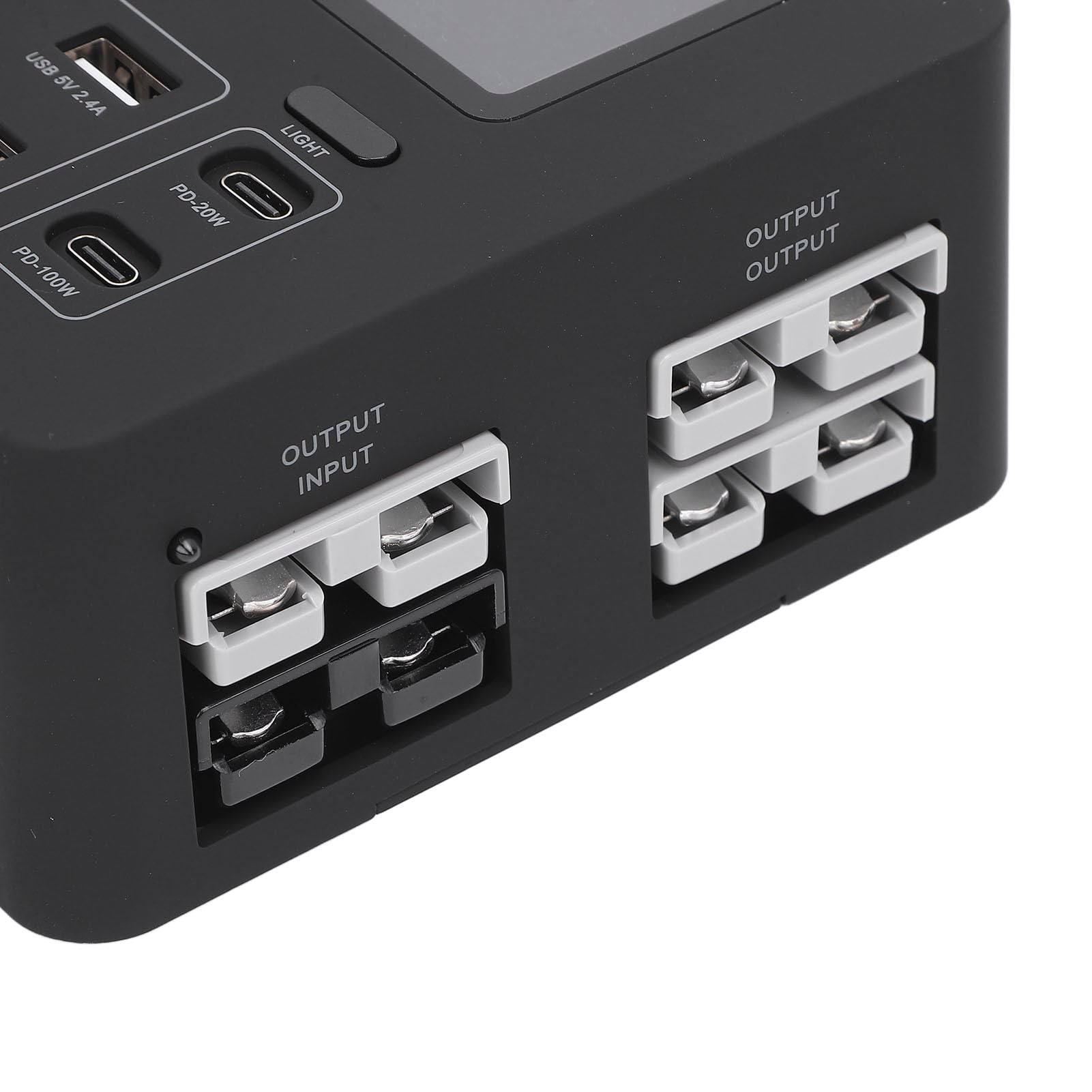 Fockety Przenośna Elektrownia, 12 V Mini Power Box 100W Wyświetlacz USB C QC3.0 Port Mini Power Distributor dla 4 Anderson Outlet Wielofunkcyjny dla łodzi RV Car