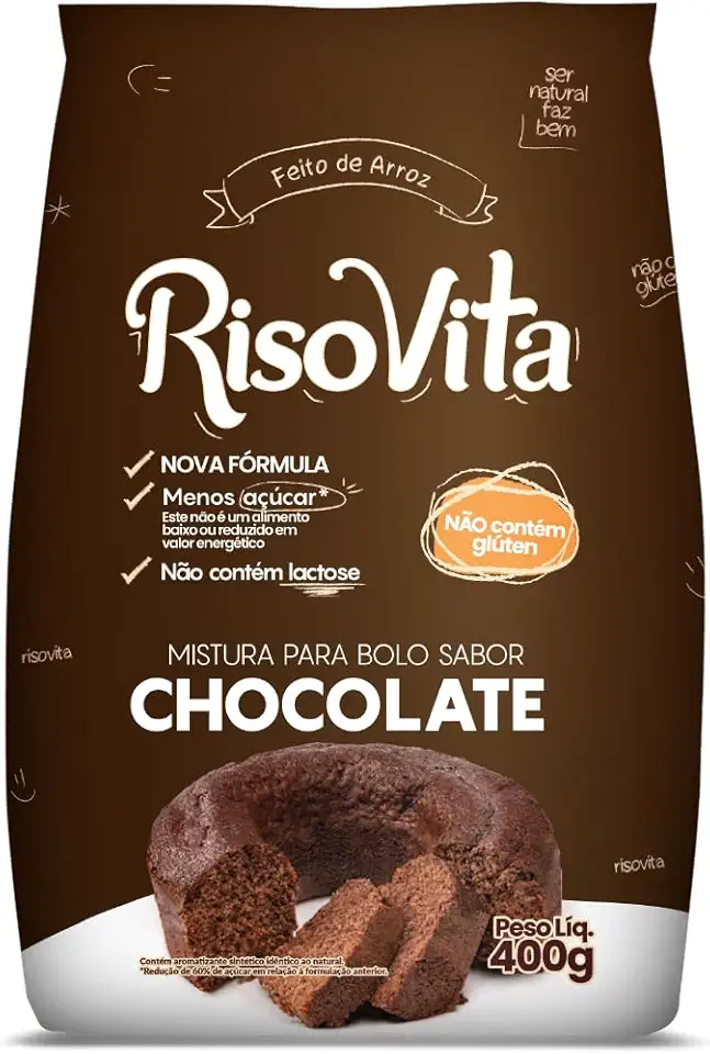 RisoVita Mistura Para Bolo Sabor Chocolate 400G