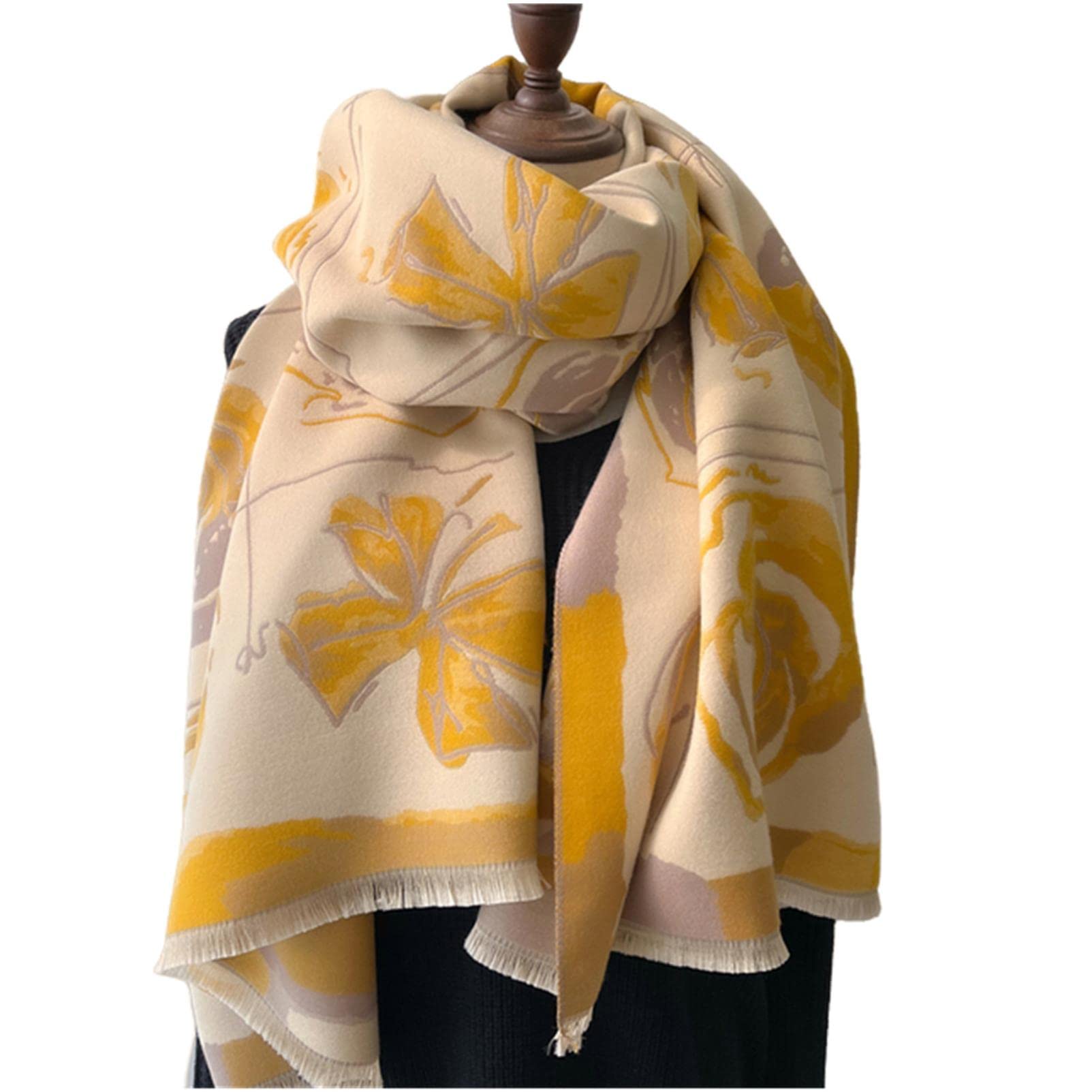 URYYRIT Sciarpa Donne Cashmere Scialle Scarf Design Spesso Coperta Inverno Inverno Scarf Poncho