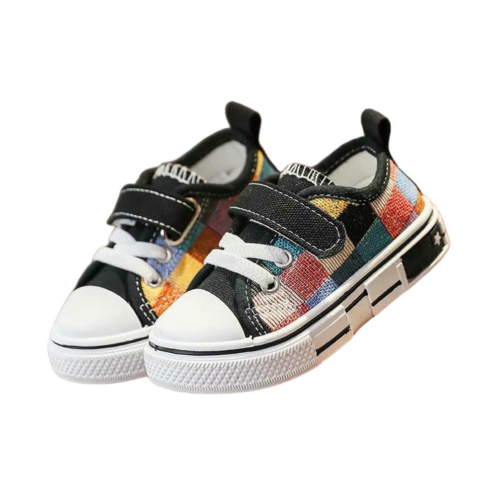 ZBDP Scarpe Casual per Bambini Bambini Bambini Scarpe da Ginnastica di Tela Ragazzi Ragazze Classiche a Scacchi Suola in Gomma Morbida Primavera