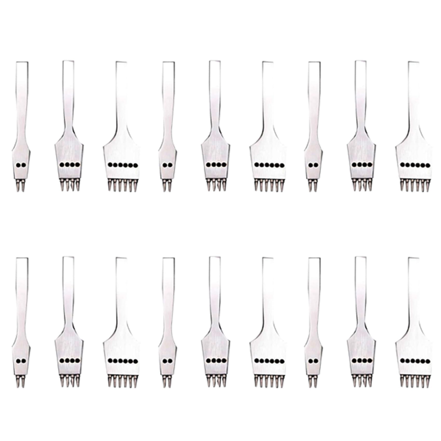 18 unids 4mm Craft redondo agujero puncher desmontable costura cincel herramienta/conjunto