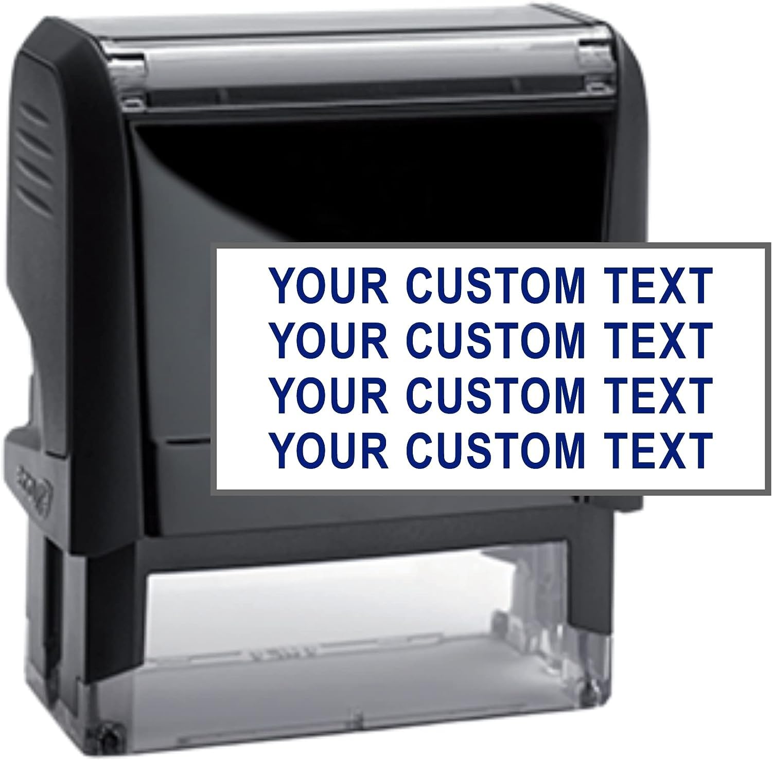 Custom 4 Line Address Stamp - 12 Font Options - Self-Inking Address Stamp (4 Line Stamp) Up to 4 Lines of Custom Text | Multiple Ink Color Options (1, Medium)
