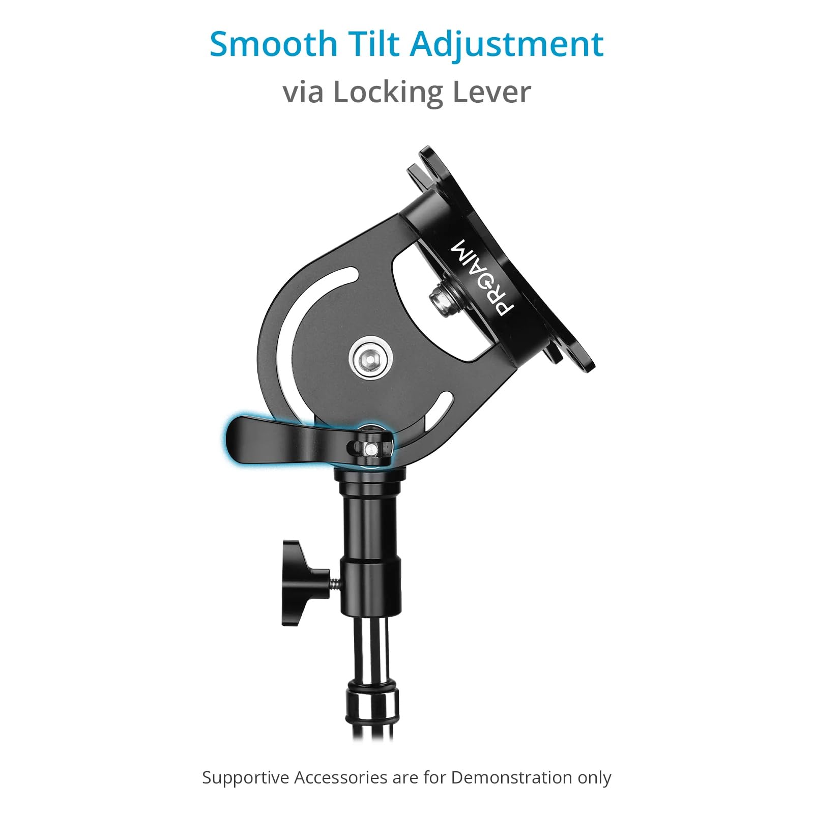 PROAIM Rotazione a 360° (75mm/100mm) Supporto Monitor Inclinabile.Dotato di Ricevitore 5/8” Baby Pin. Angolo di Inclinazione: 230°. Payload fino a 22kg / 50lb (P-ROTN-01)