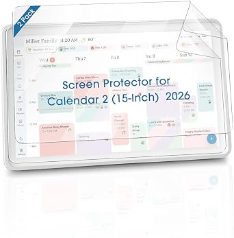BoomBa 2 Pack Matte Screen Protector for Skylight Calendar 2 15-Inch, Anti-Glare Protective Film, Anti-Fingerprint, Accessories for Skylight Calendar 15-Inch 2026