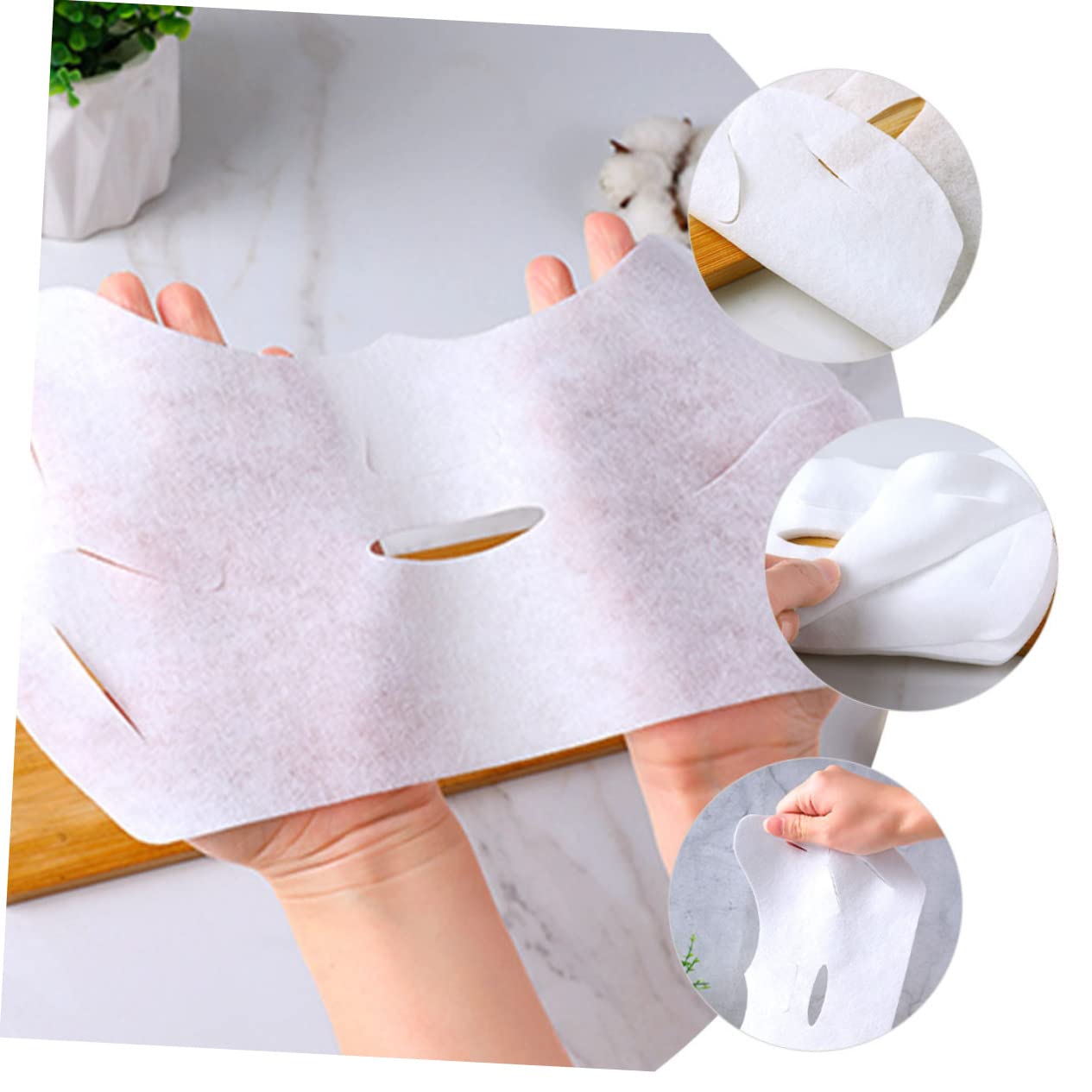 Healvian 50pezzi Maschere Facciali Per Della Maschera Idratante Face Per Trattamenti Fai Te Copertura Completa e Assorbimento Facile