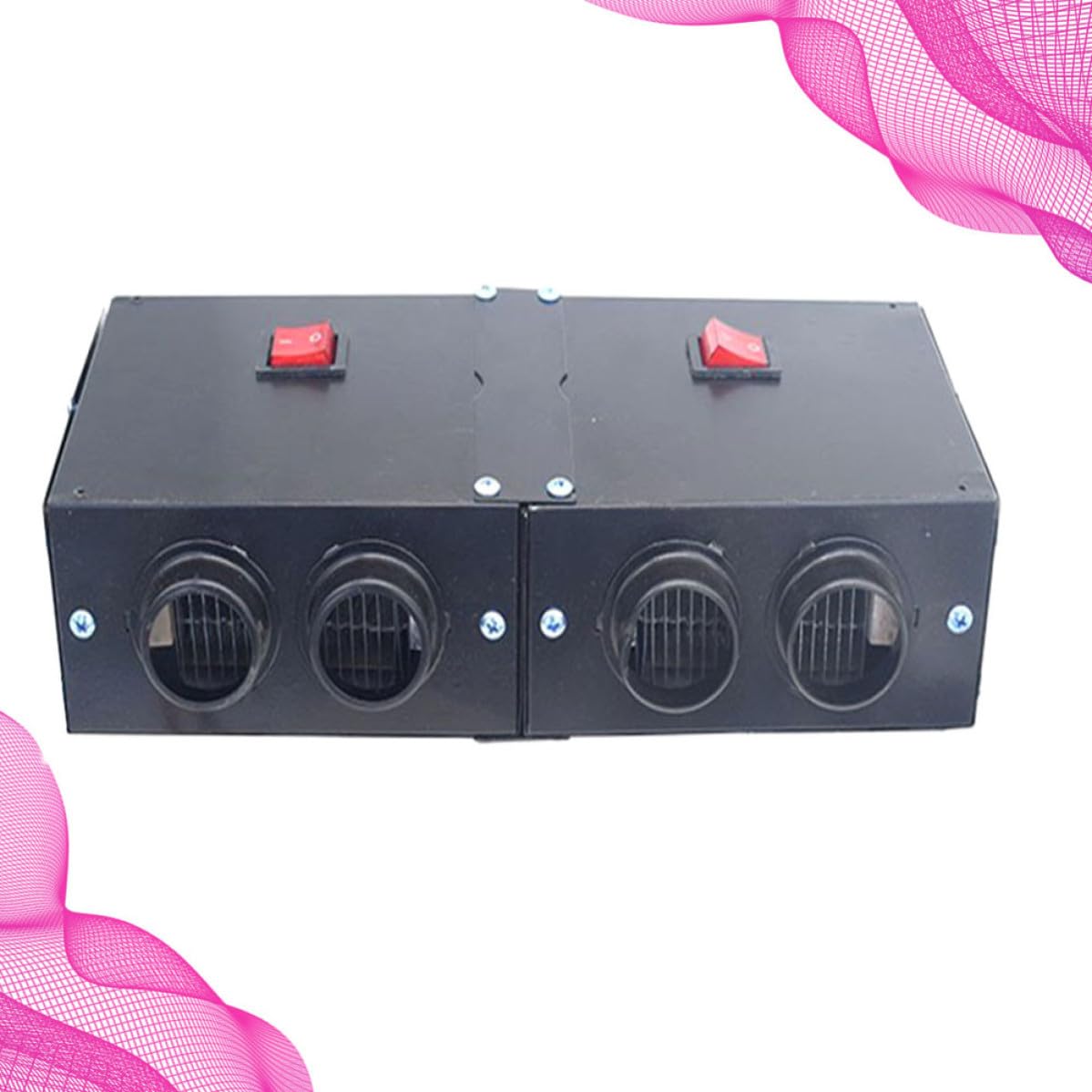 UKCOCO Sbrinatore Elettrico Auto 12v 500w, Ferro Nero a 4 Fori