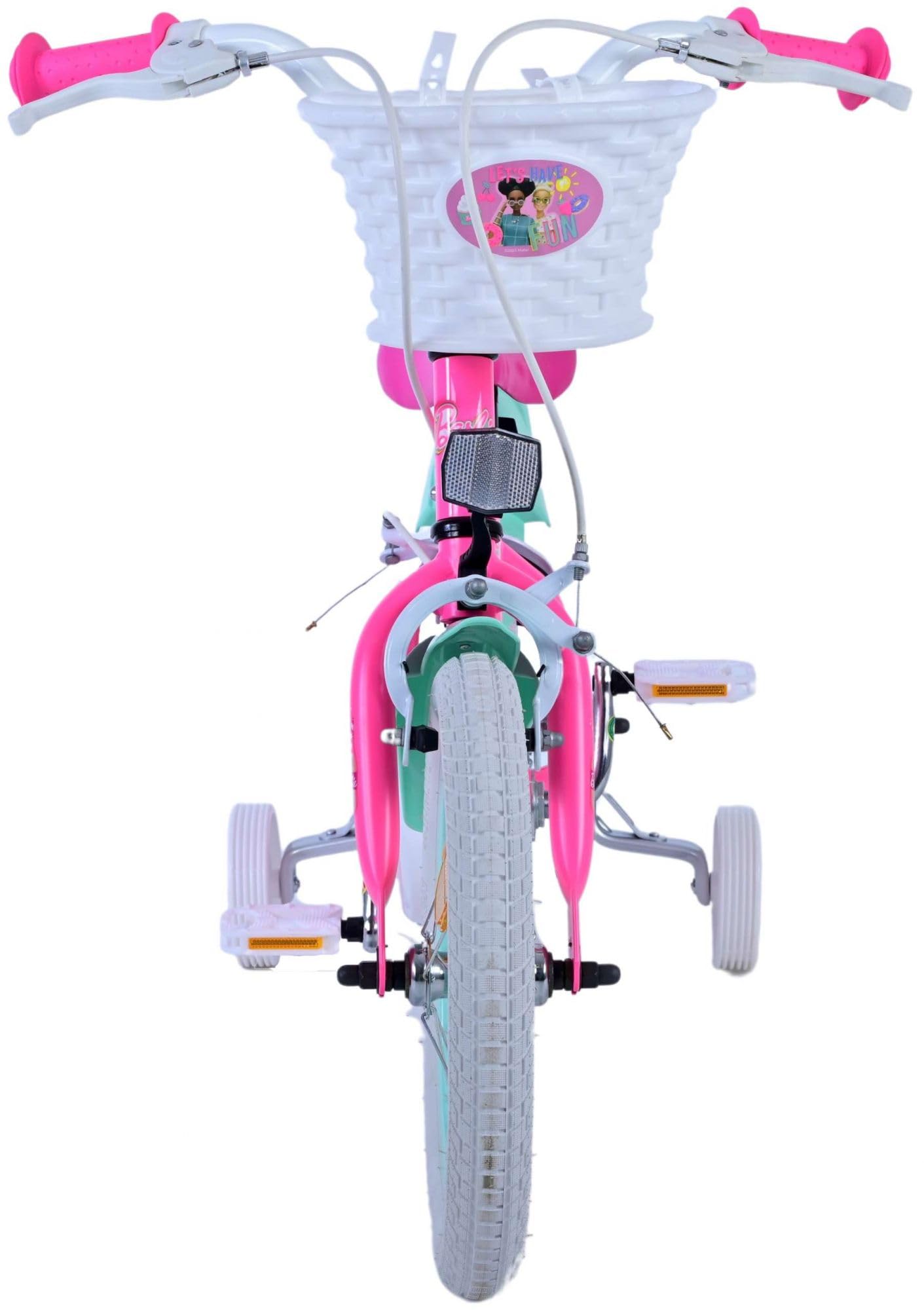 Volare Vélo Barbie pour enfant - Fille - 14" - Rose - Freins à deux mains