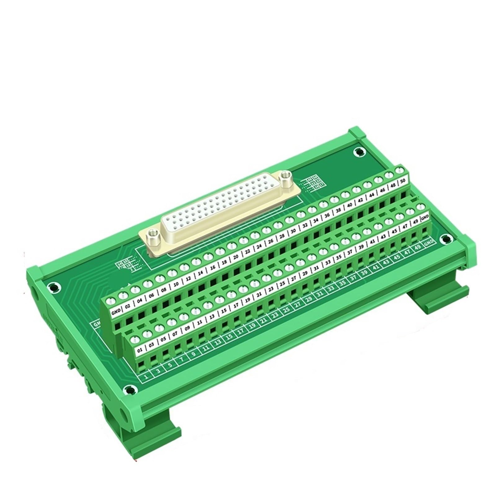 Módulo de interfaz DB50 macho/hembra para riel DIN y placa de conexión HL-DB50F-TB1 4