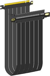 GLOTRENDS PCIe 3.0 X16 GPU Riser Cable Length 600mm, Female 180 Degree Angle, Compatible with Gen 3 GPUs, Such as GTX1080, RTX2060, RTX2070, RTX2080, RTX2080Ti, etc.(PCIE30-60-180)