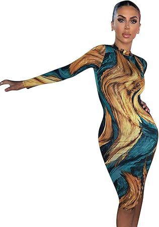 tie dye midi dress long sleeve