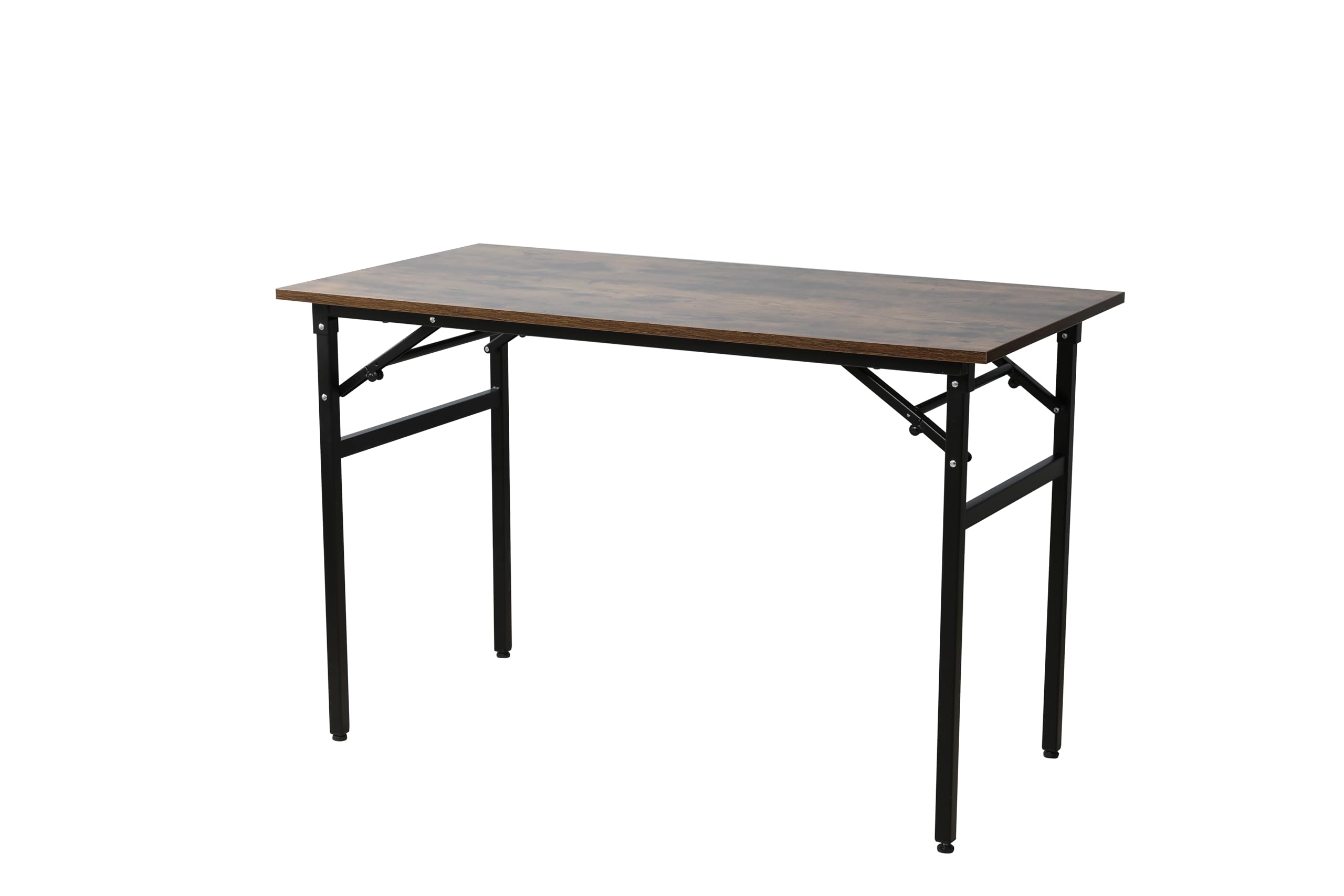 31,5 Zoll Klappbarer Computertisch Keine Montage Platzsparend Faltbarer Laptoptisch Schreibarbeitsplatz für Home Office Braun Schwarz