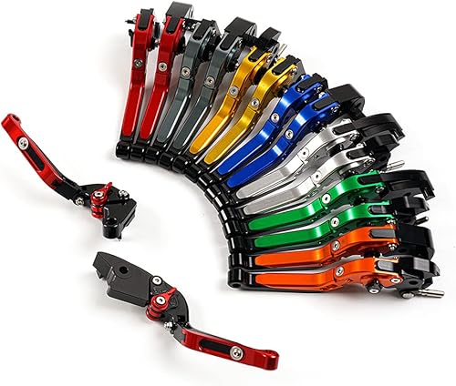 MZYPARTS T6061 Palancas de embrague de freno corto ajustables de aluminio para 15 16 17 18 19 20 Kawasaki H2 | H2R - Negro