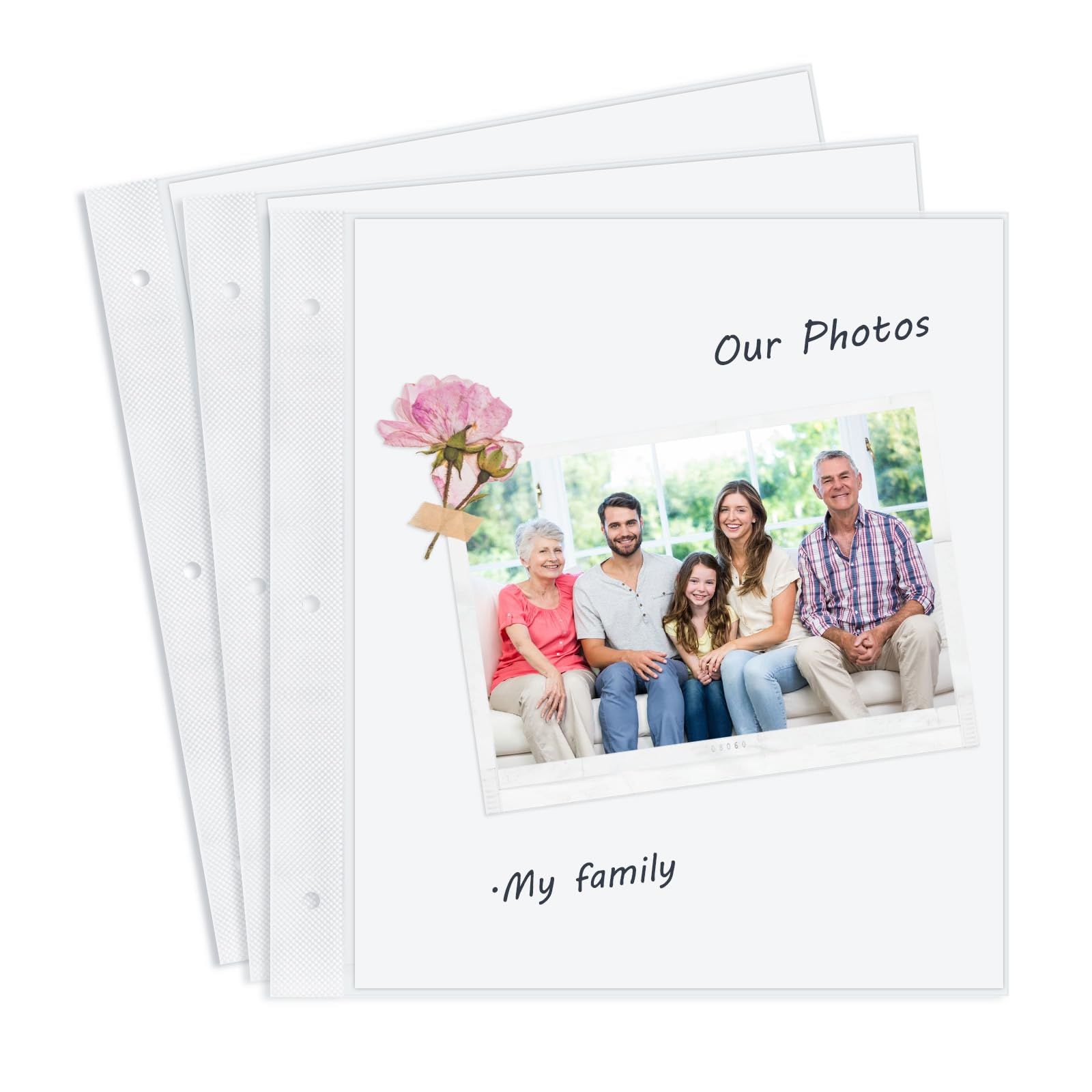 View 1 of 1DOT2 Scrapbook Album Refill Pages Set, 8.5x11 Inch