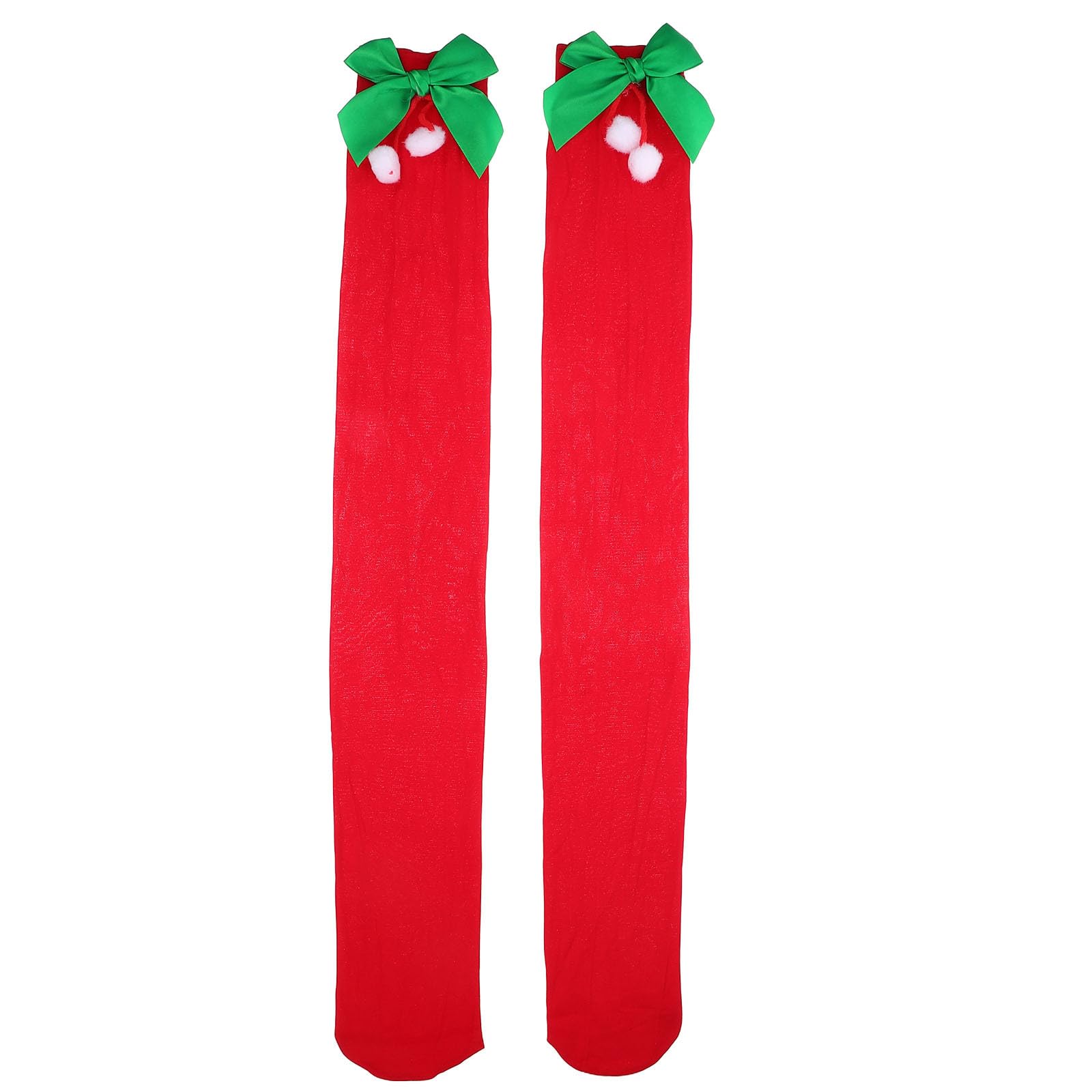 Healvian Calcetines Navideños Altos para Mujer Medias de Navidad Duraderas Calcetines de Fiesta para Navidad Medias Altas para Mujer Navideños para Fiesta