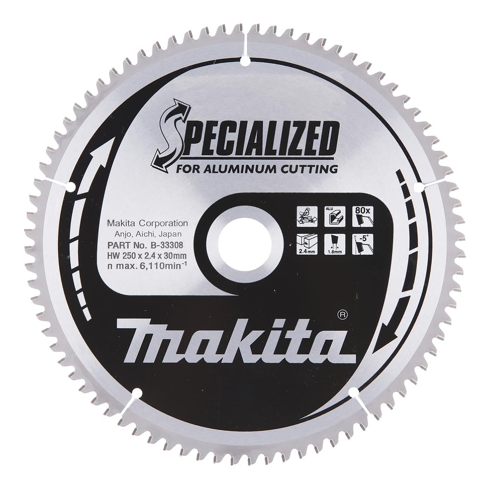 Makita B-33308 Lama Sega Circolare Specialized 250x30mm 80T Alluminio