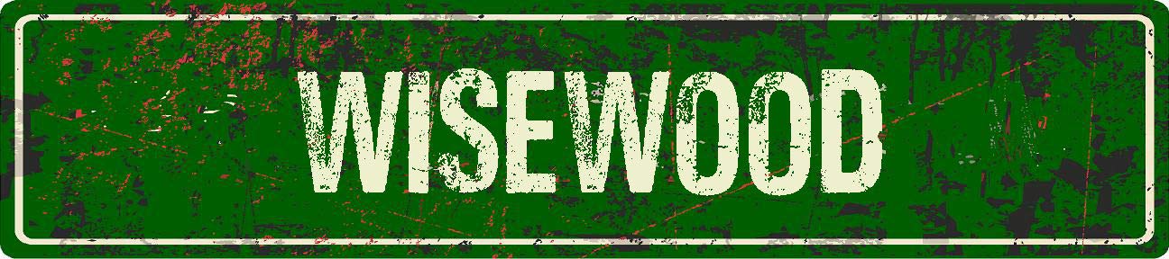 WISEWOOD Green Grunge Style Rustic Vintage Look 8" Wide Decal Bumper Sticker for use on Any Smooth Surface