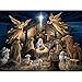 Bits and Pieces – in The Manger Jigsaw Puzzle for Adults – Nativity Scene Christmas Puzzle by Artist Ruane Manning – Religious Puzzle with Mary, Joseph, and Baby Jesus (300 Piece Puzzle 18