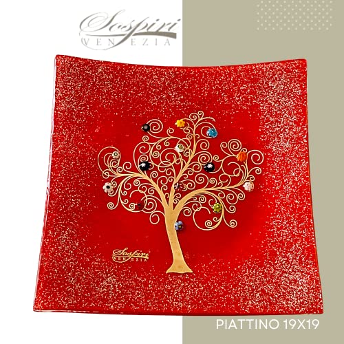 Sospiri Venezia Murano Glass Decorative Dish, Handcrafted Decorative Bowls for Home Decor Centerpiece Tray, Key Bowl - Image 2