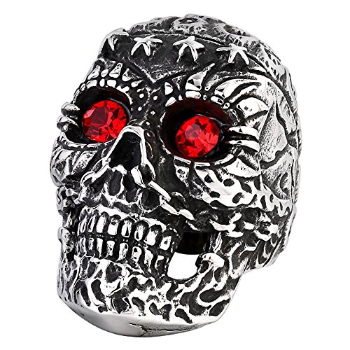 Image of Genuine Stainless Steel Ring Jewelry for Men Fashion Punk Biker Skull Rings