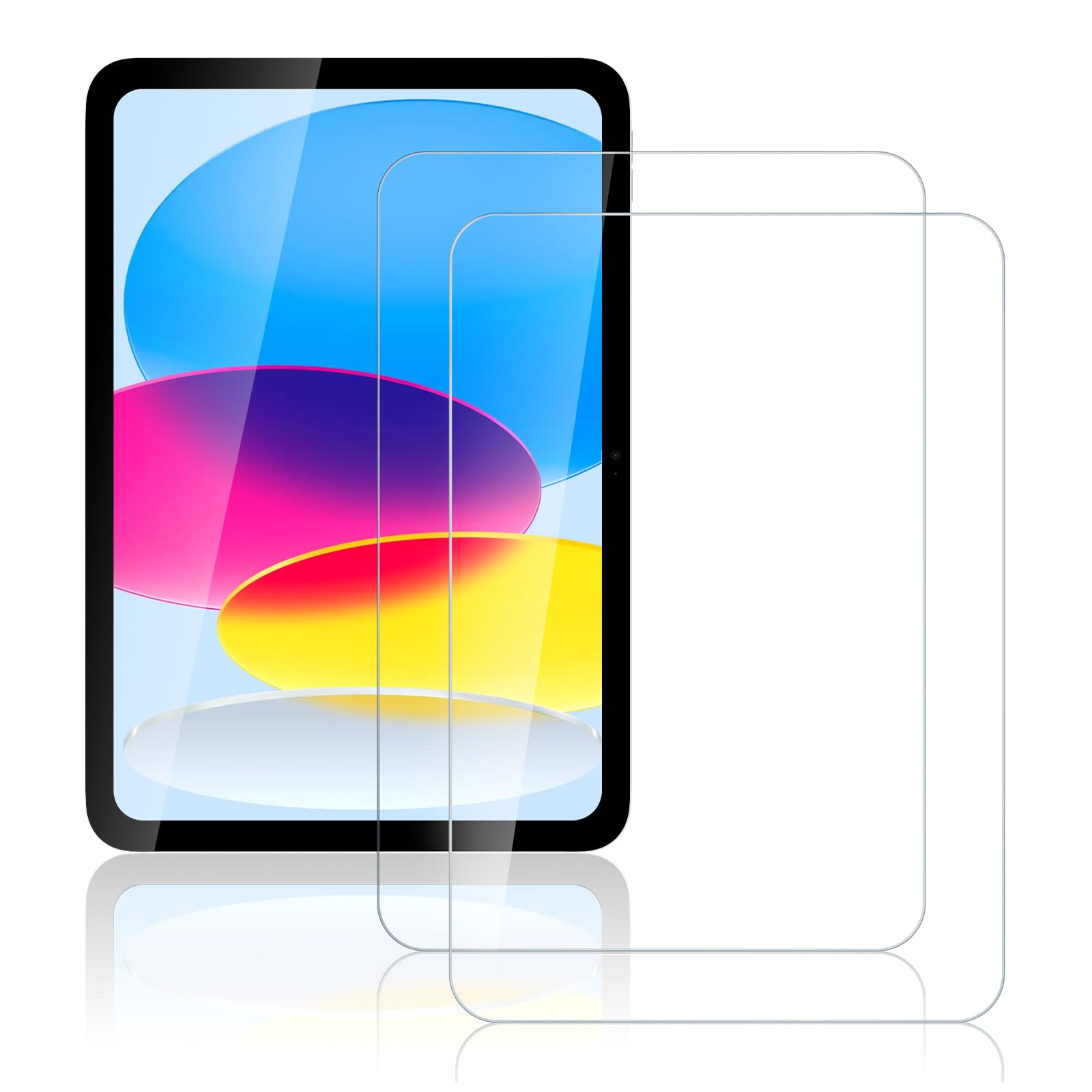 [2-Pack] Tempered Glass Screen Protector for iPad (A16) 11th Generation 11 Inch 2025, iPad 10th Generation 10.9 Inch 2022, Apple Pencil Compatible,