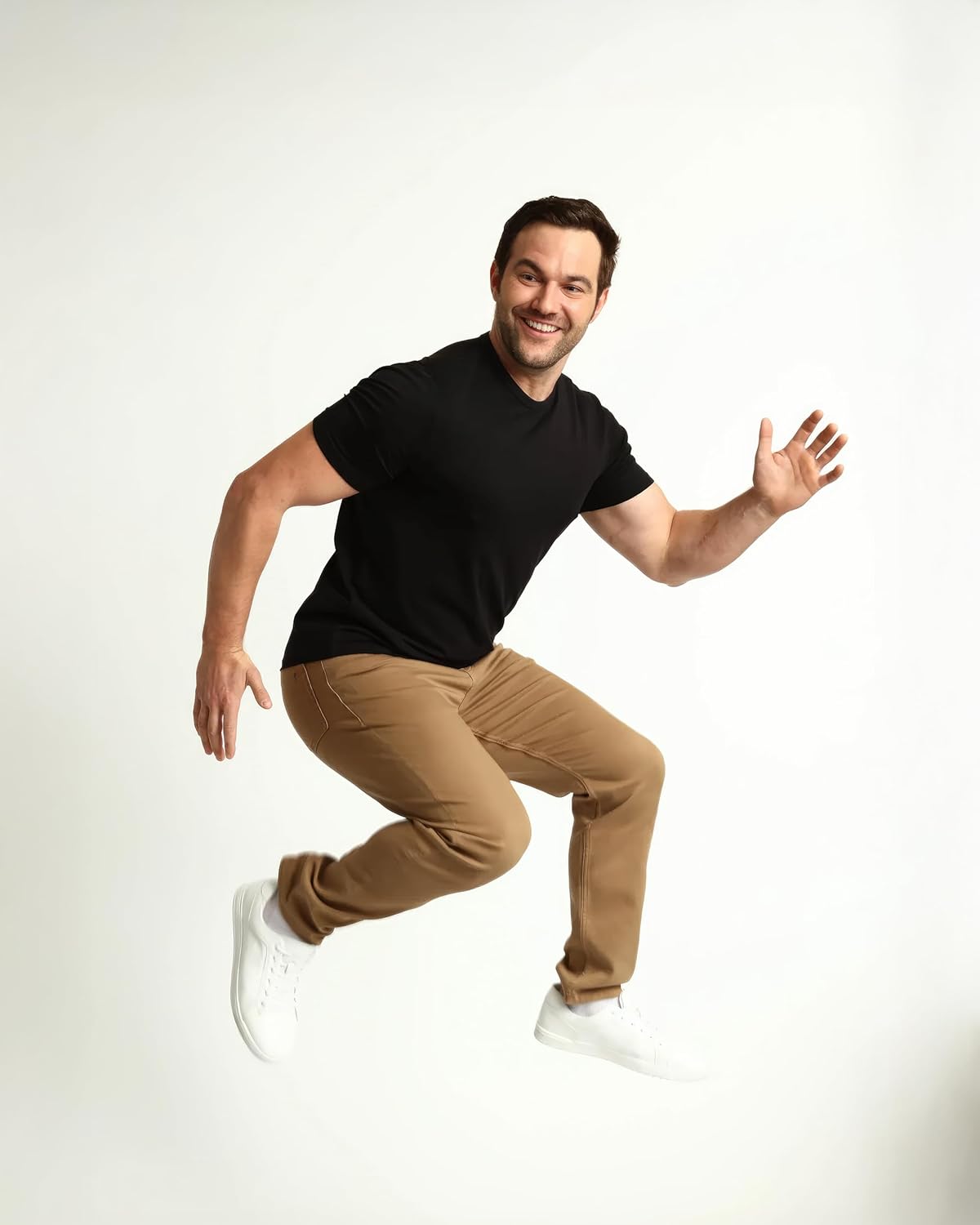 The Perfect Jean Denkhaki Khaki Pants for Men Slim Thick Fit, Stretch Dress Pants for Men - Image 5