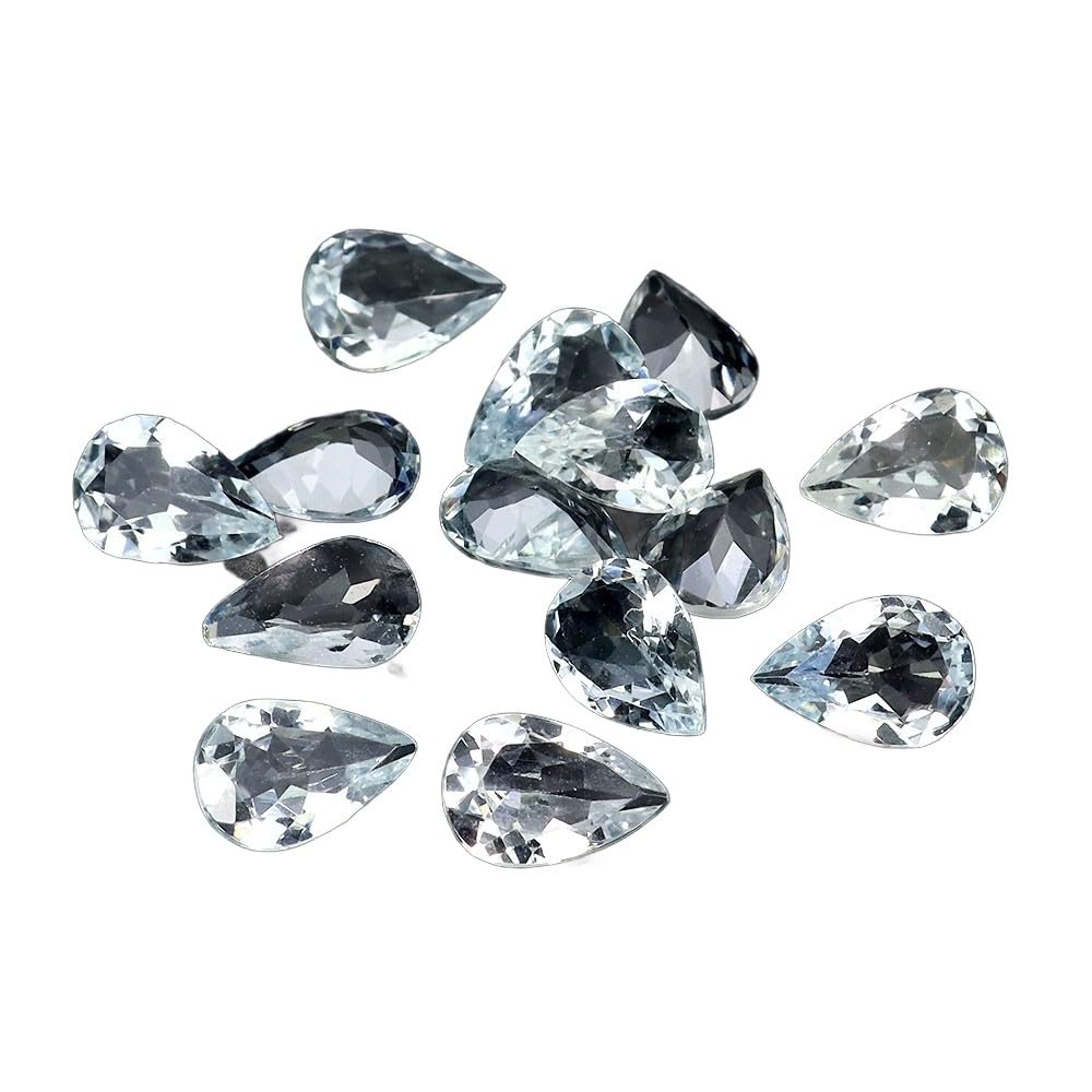 Akwamaryny kamienie naturalne 12 sztuk IF-VVS 5.18ct