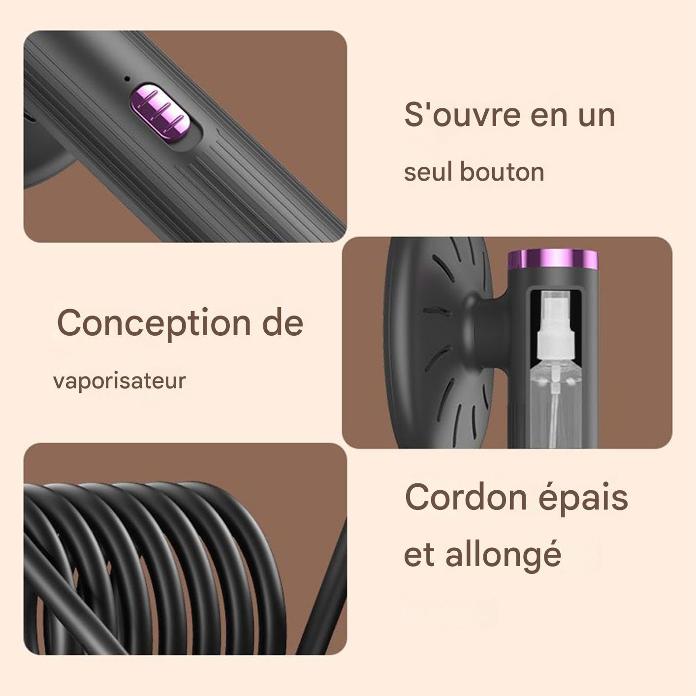 Défroisseur Vapeur Portable De Voyage Pour Vêtements - Défroisseur à Main - Appareil Portable à Deux Fonctions pour Chemises Rideaux Maison Dortoir Placard