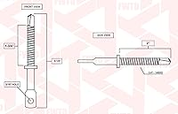 Vista 2 de MEGAFastener FWTO - Tornillo de punto de perforación autoperforante con retraso ocular de 3.25 pulgadas (200 unidades)