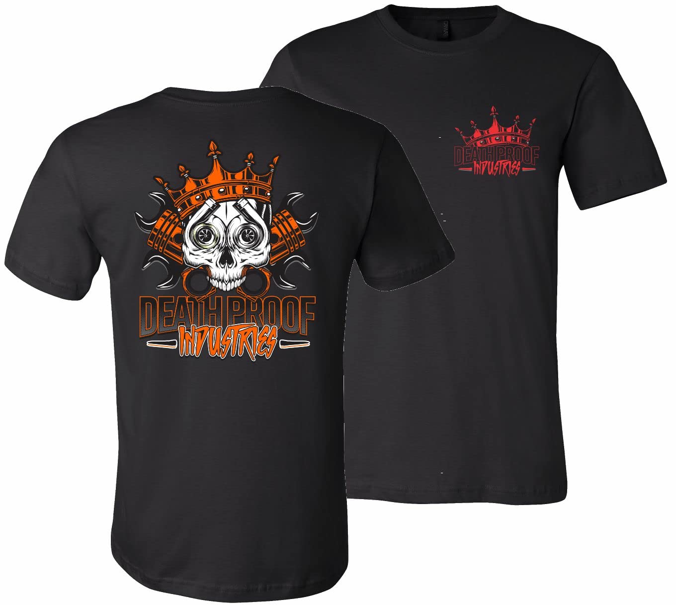 Death Proof Industries Turbo Skull Speed Shop Hot Rod Lover Tshirts T-Shirt Tee