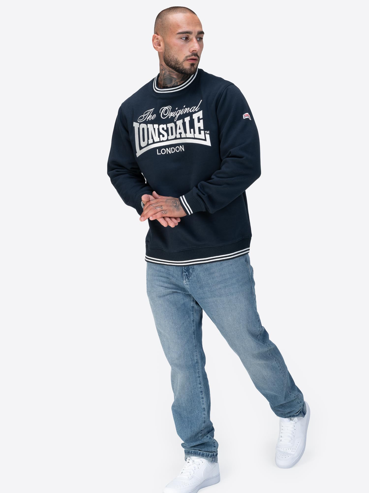 Lonsdale Herren Rundhals Sweatshirt Normale Passform Clifton