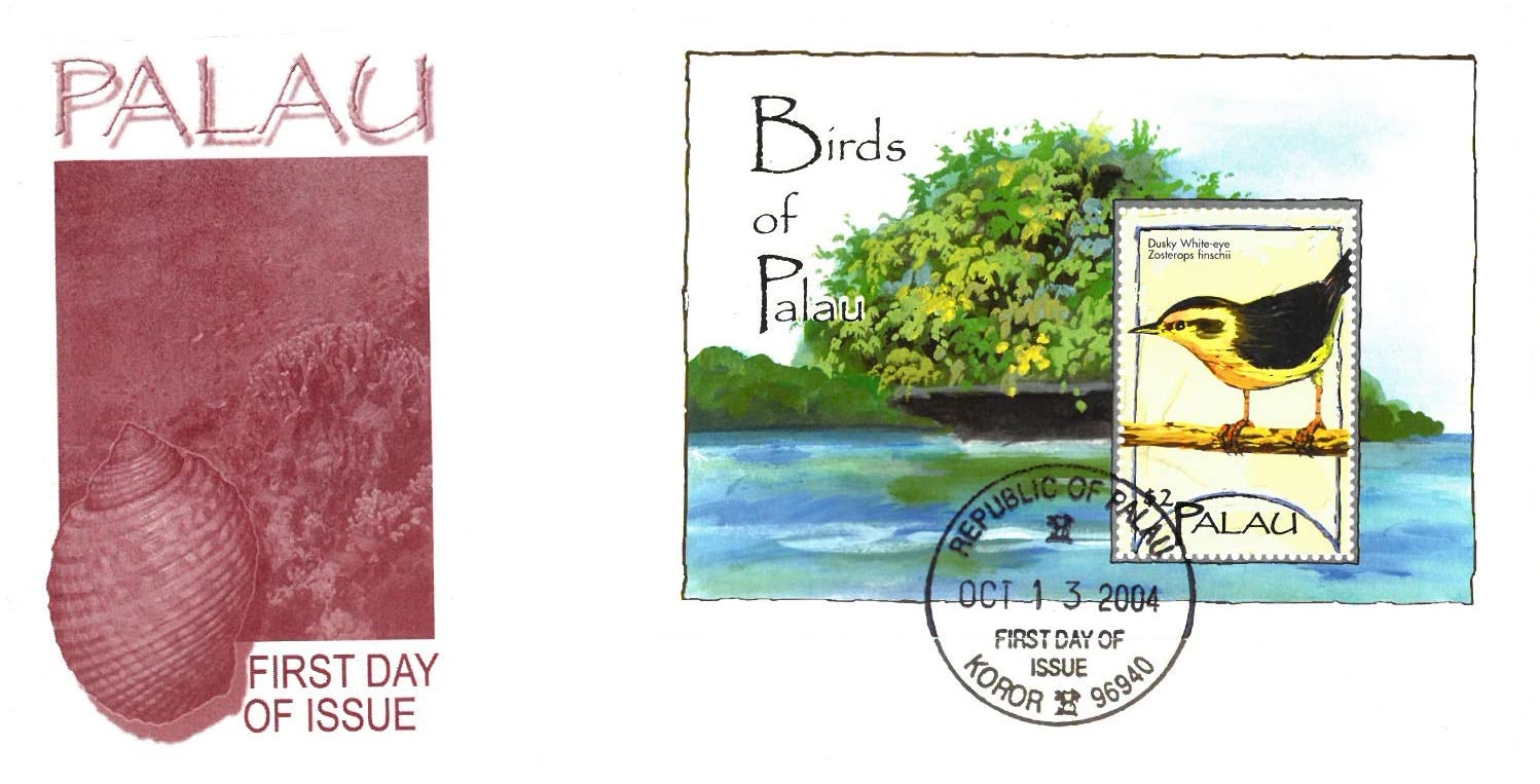 Palau Miniature Sheet FDC on Birds