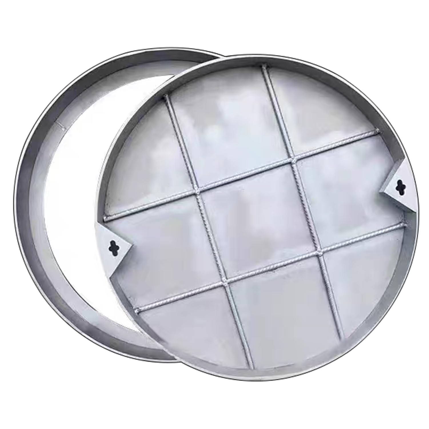 Tapa de Arqueta Empotrada de Acero Inoxidable 40-90cm Redonda
