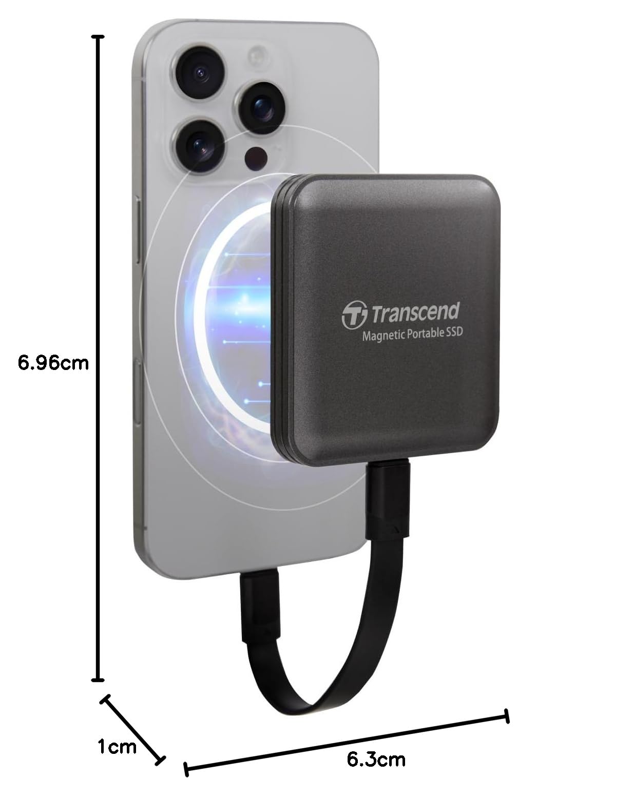 Transcend USB20Gbps Magnetic Portable SSD TS4TESD420C