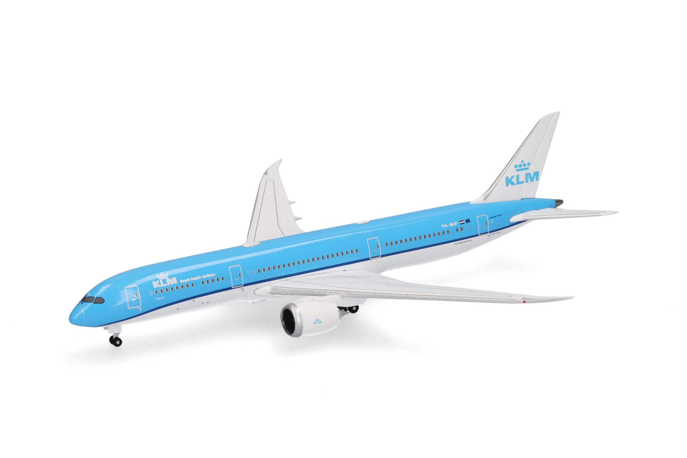 Herpa Miniatura del avión KLM Boeing 787-9 Dreamliner, Escala 1/500, maqueta de colección, modelismo, avión sin Soporte, Figura Metal