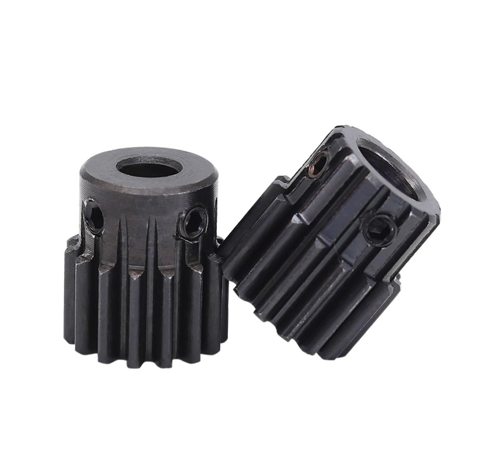 Bevel Gear Pinion Hardware Mechanical Module 1 Spur Gear 1M-15T/16T Carbon Steel Motor Gear Bore Size 6mm Transmission Accessories(16 Teeth)