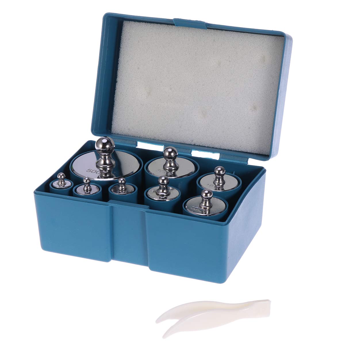 Healifty Calibration Weights 1000 Grams Steel Chrome Calibration Scale Weight Kit with Tweezers for Digital Balance Scale-image-39
