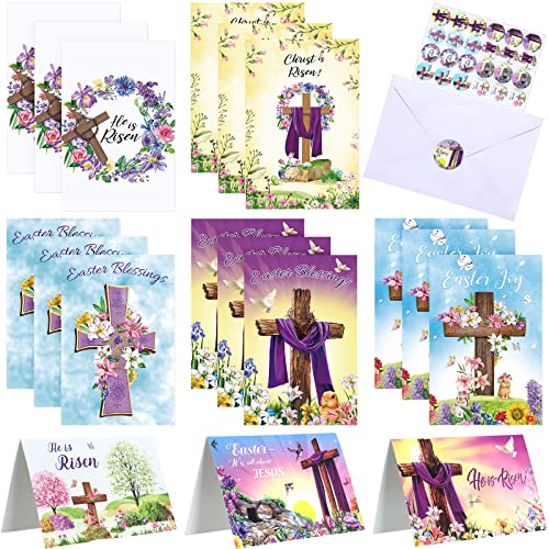 Cartes de vœux religieuses grand format pour célébrer Pâques en famille et à la paroisse