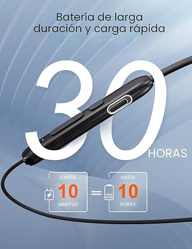 Miniatura 2 de Auriculares Bluetooth Rythflo, auriculares inalámbricos Bluetooth V5.2 con micrófono intra-auriculares banda magnética para el cuello 30 horas