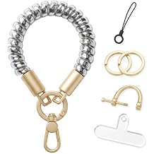Wristband for Keys, Spring Spiral Wrist Coil, Keychain Wristlet for Women