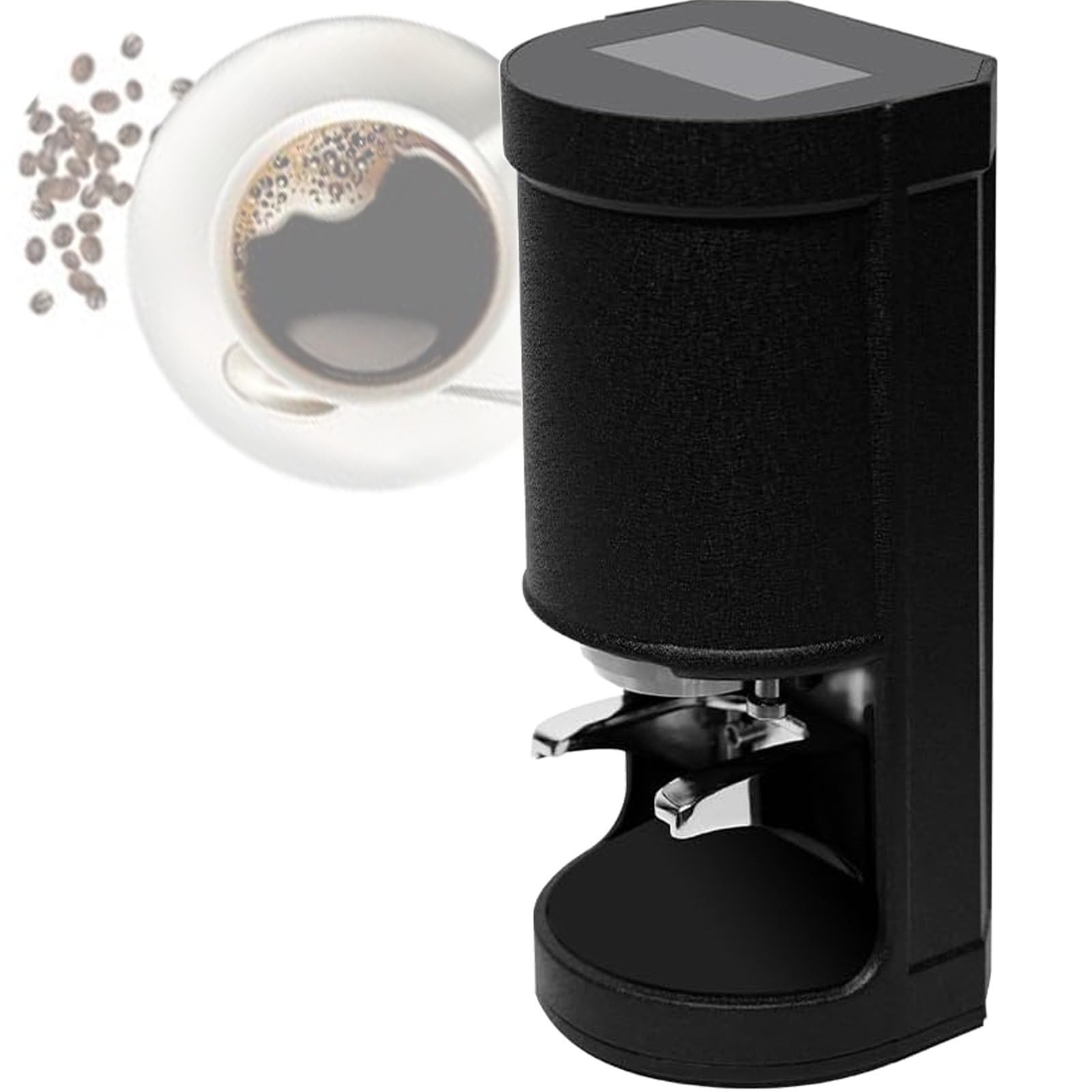 Prensador De Café,Máquina Automática De Manipulación Eléctrica De 58 Mm,Presión Ajustable De 30 Kg,1-3 Tiempos De Prensa,Acero Inoxidable Para Uso Comercial,El Hogar Para Cafeterías White-flatsole