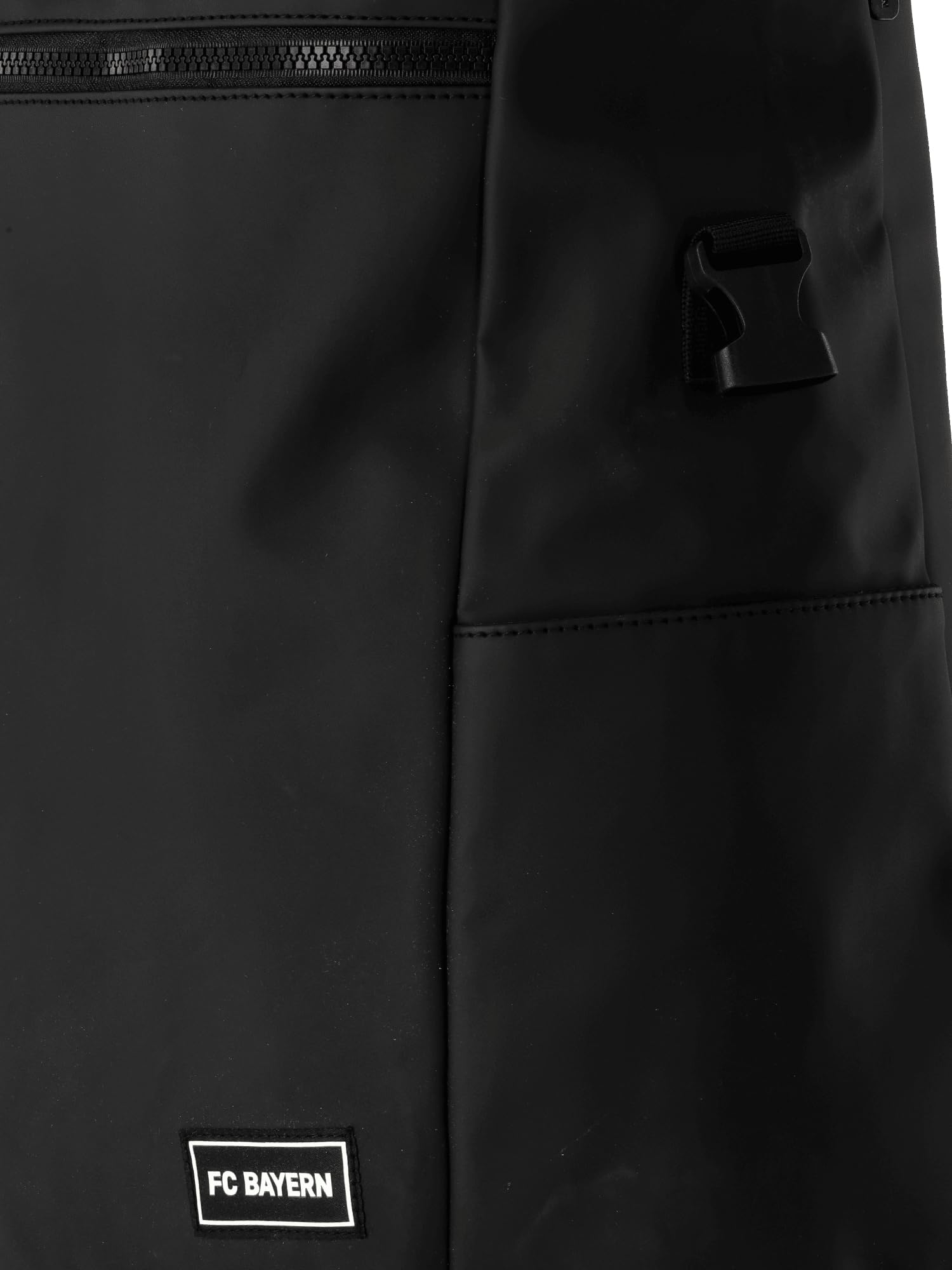 FC Bayern München Rucksack Rolltop Schwarz I Fußball I Schule I Sport I 43 x 27/37 x 15 cm