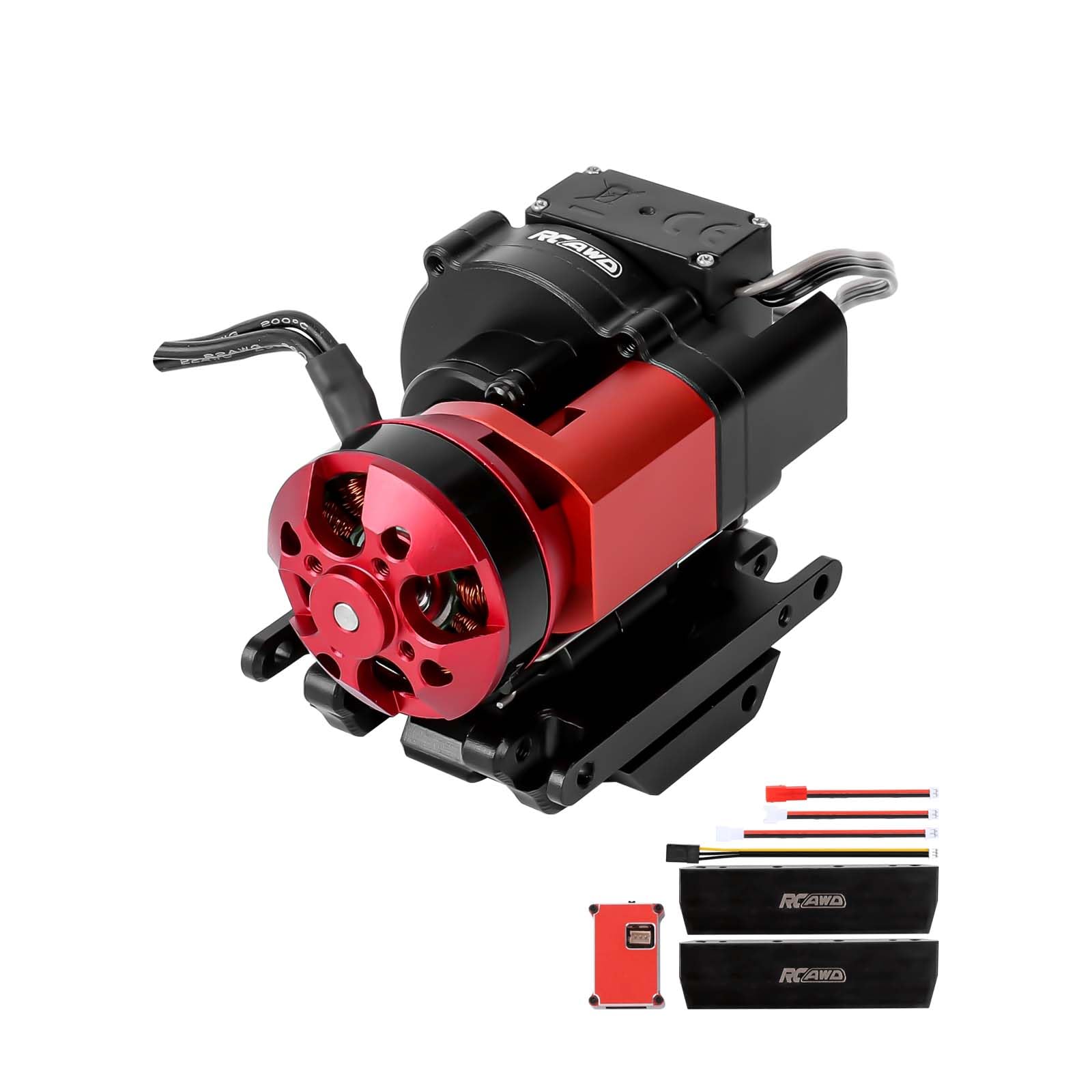 RCAWD Dual-Speed Brushless Gearbox Kit with 2204 3500KV Brushless Motor and 30A ESC for Traxxas TRX-4M 1/18 4WD