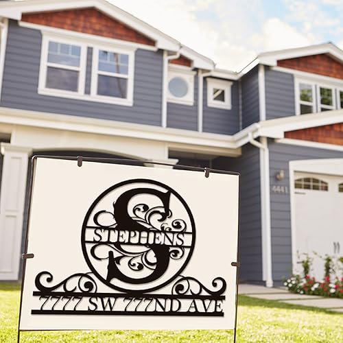 Miniatura 3 de MXZLBY Letrero de dirección personalizado, letreros personalizados para exteriores, placas de dirección personalizadas para números de casa, números