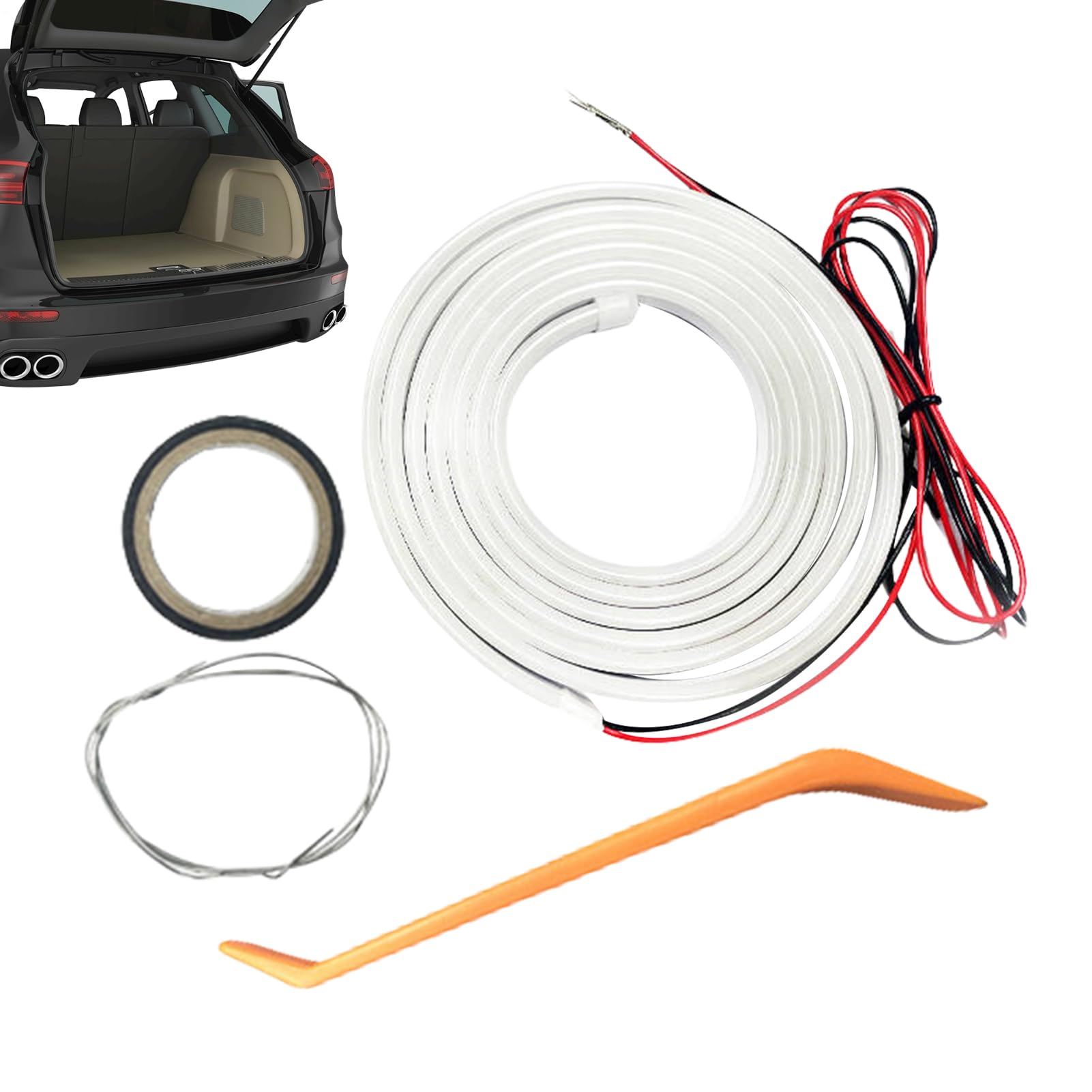 Iluminación interior automática de maletero con tiras LED impermeables y sensor 8