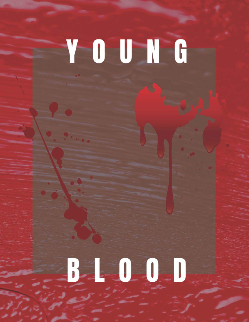Notebook: Unlined Notebook - (8.5 x 11 inches) - 120 Pages - young blood color.