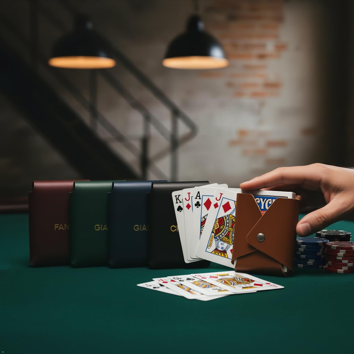 Amazon.com: Northwind Personalized Leather Playing Card Case - Monogrammed  Custom Engraved Full-Grain Card Holder - Luxury Gift for Poker, MTG Players,  Includes Standard Playing Card Deck
